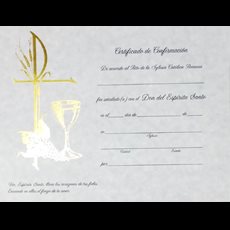 Spanish Confirmation Cert Spanish Confirmation Cert